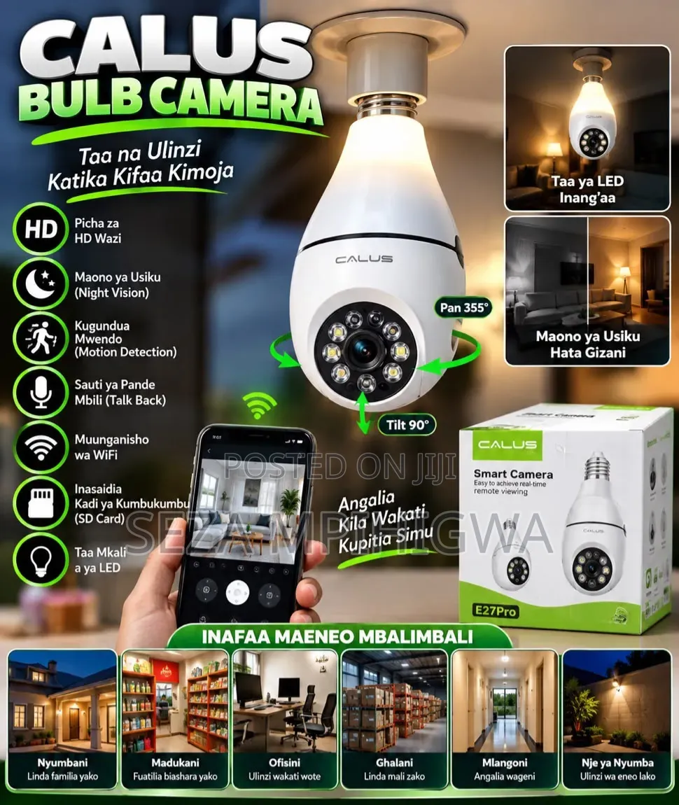 Calus Bulb Camera E27pro (Taa Na Ulinzi Katika Kifaa Kimoja)!