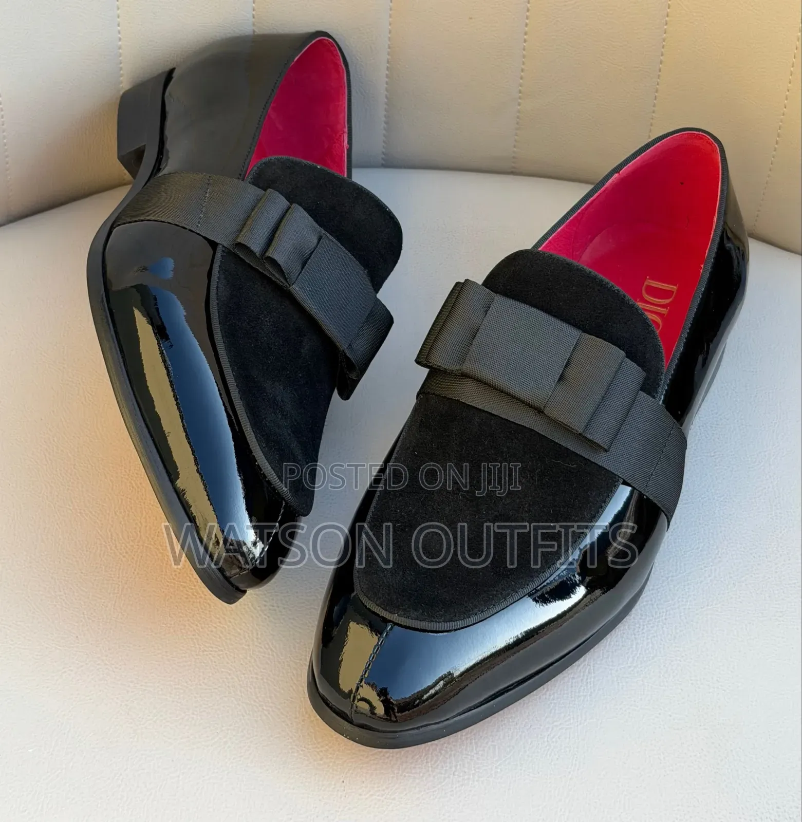 DIOR Black Colour Design Men's Leather Shoes