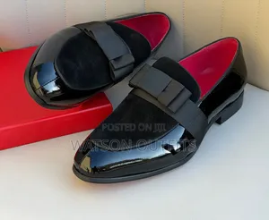 DIOR Black Colour Design Men's Leather Shoes