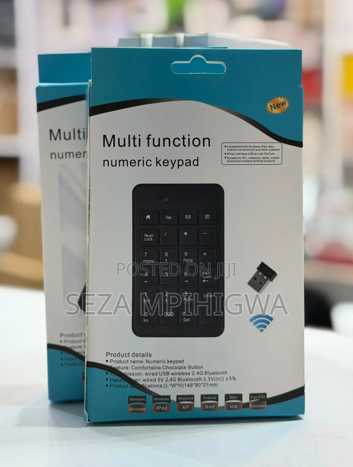 Wireless & Bluetooth Numeric Keypad (Numpad) for Laptop & PC