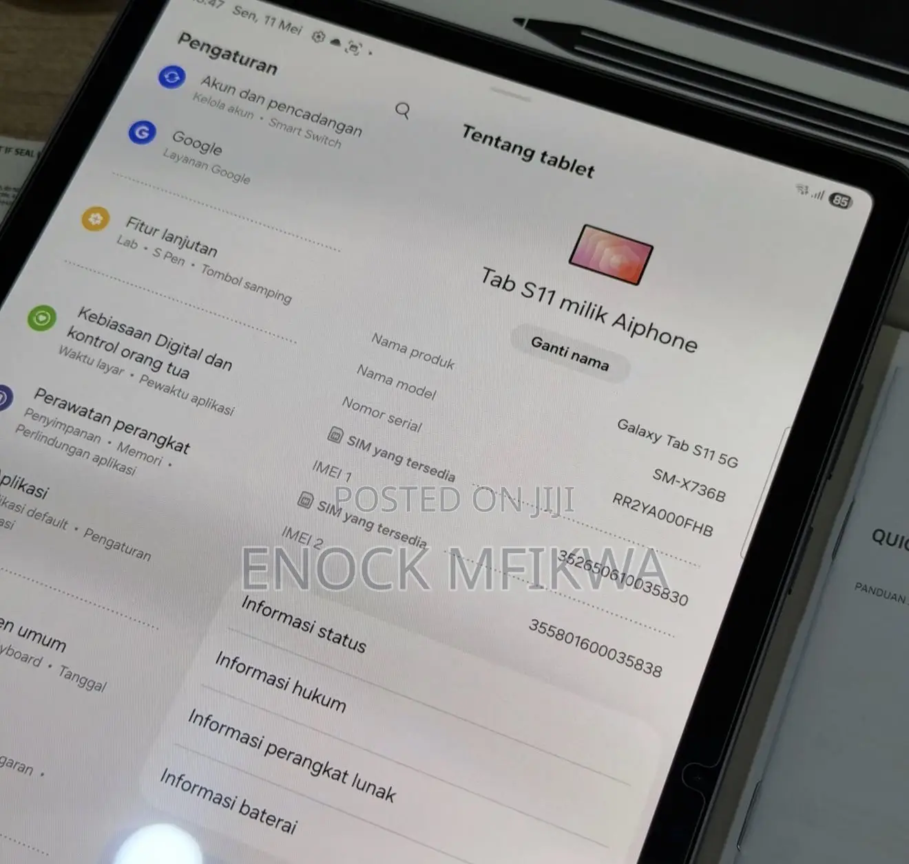 New Samsung Galaxy Tab S11 5G 128 GB Gray