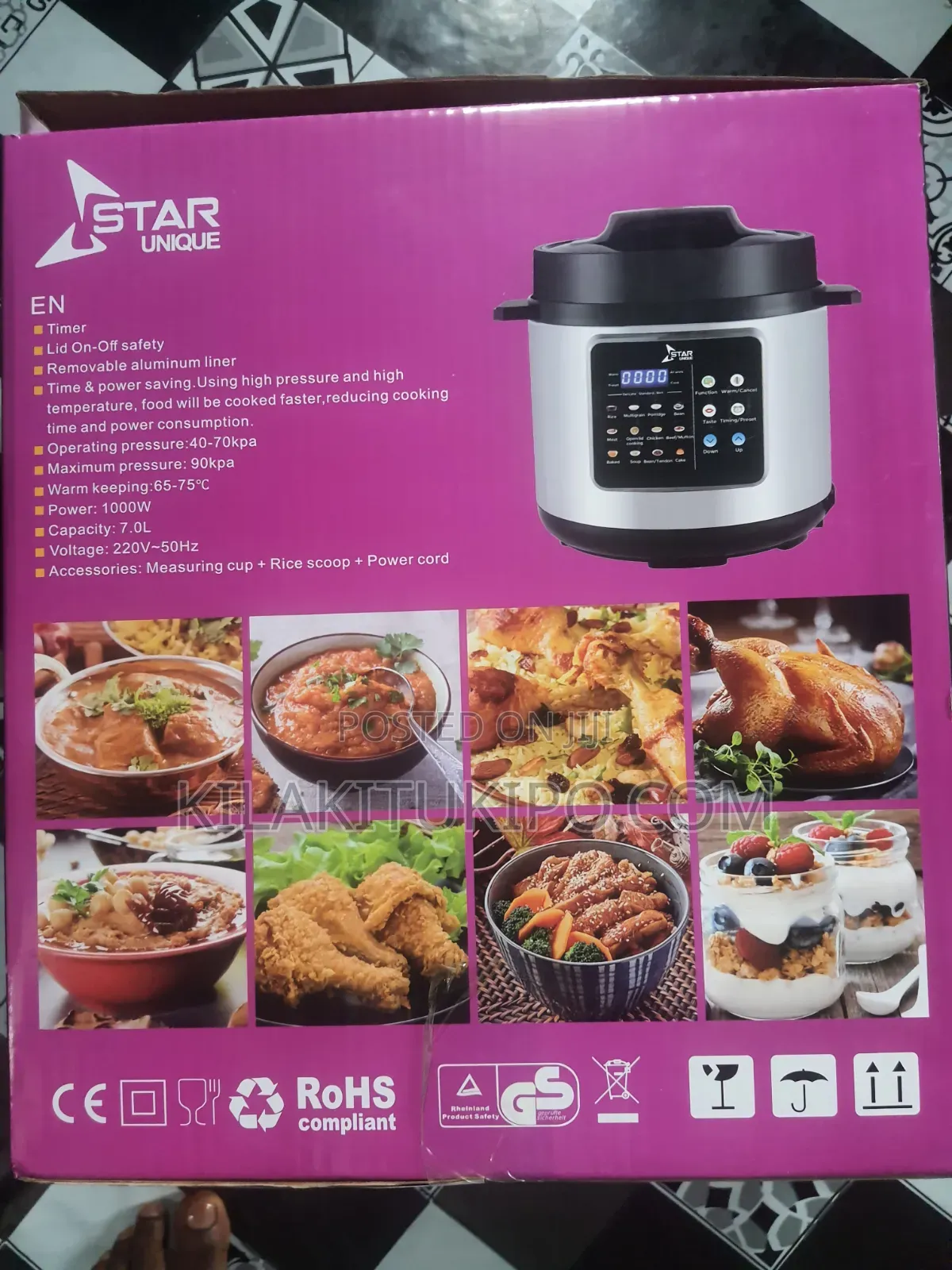 Smart Cooking Pressure Cooker Multifunction 7l