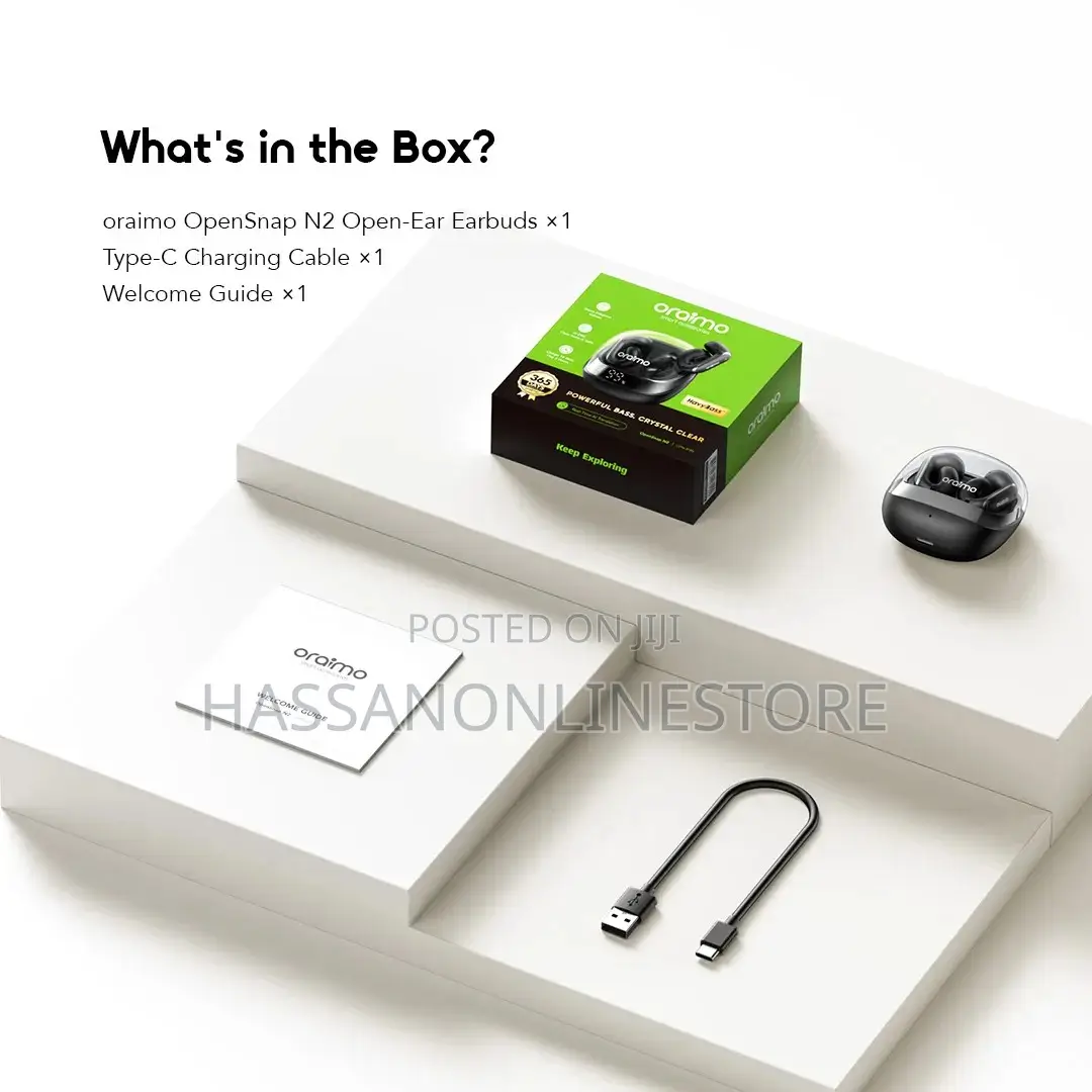 Oraimo OpenSnap N2 Deep Bass Open-Ear True Wireless Earbuds