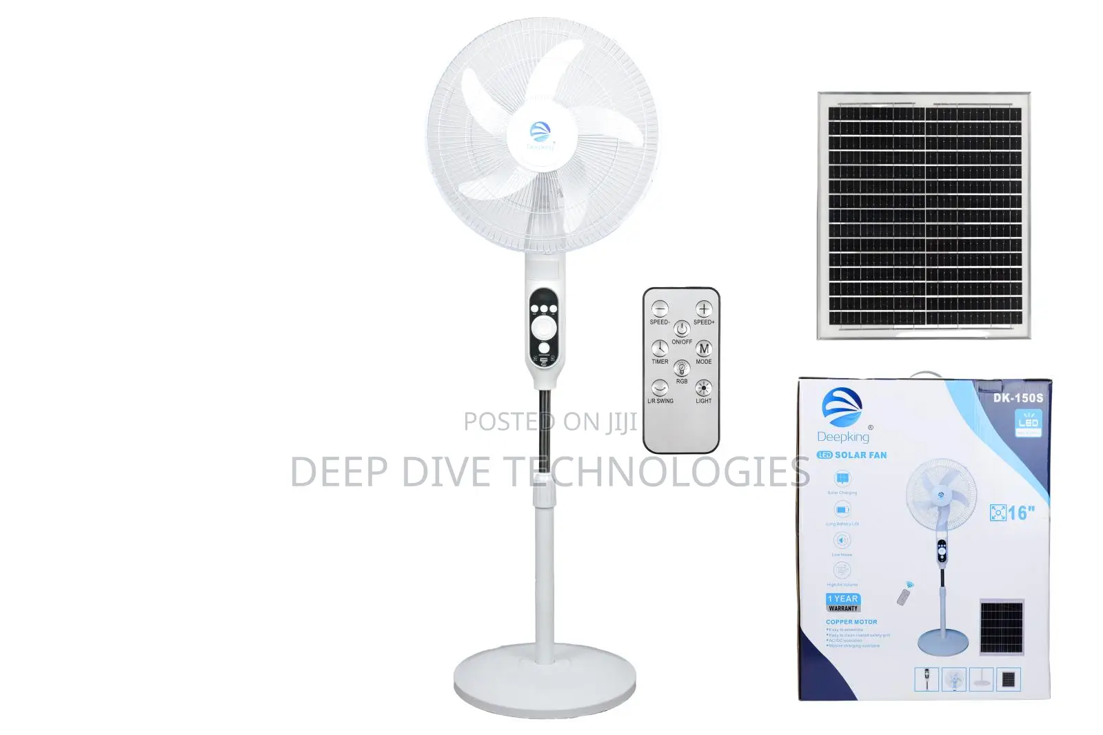 DK-150S Rechargeable Solar Standing Fan