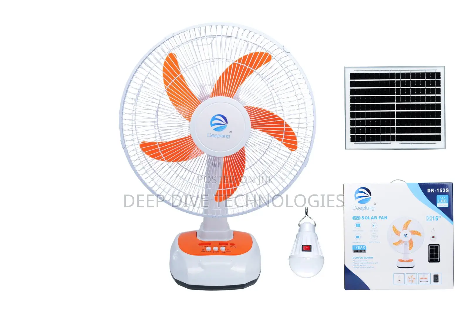 DK-153S Rechargeable Solar Table Fan