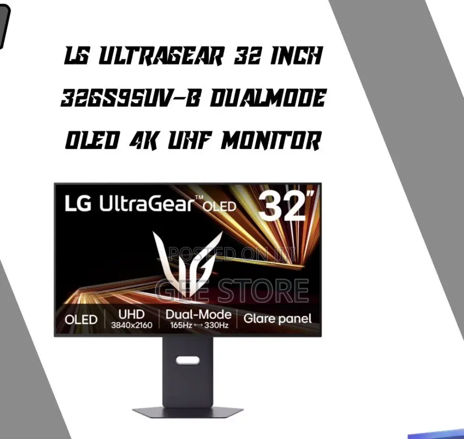 LG UltraGear 32gx870a-B 32-Inch 4K UHD Dual-Mode OLED Gaming Monitor.