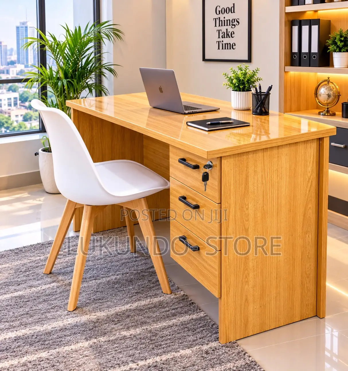 Bamboo Office Table With Chairs