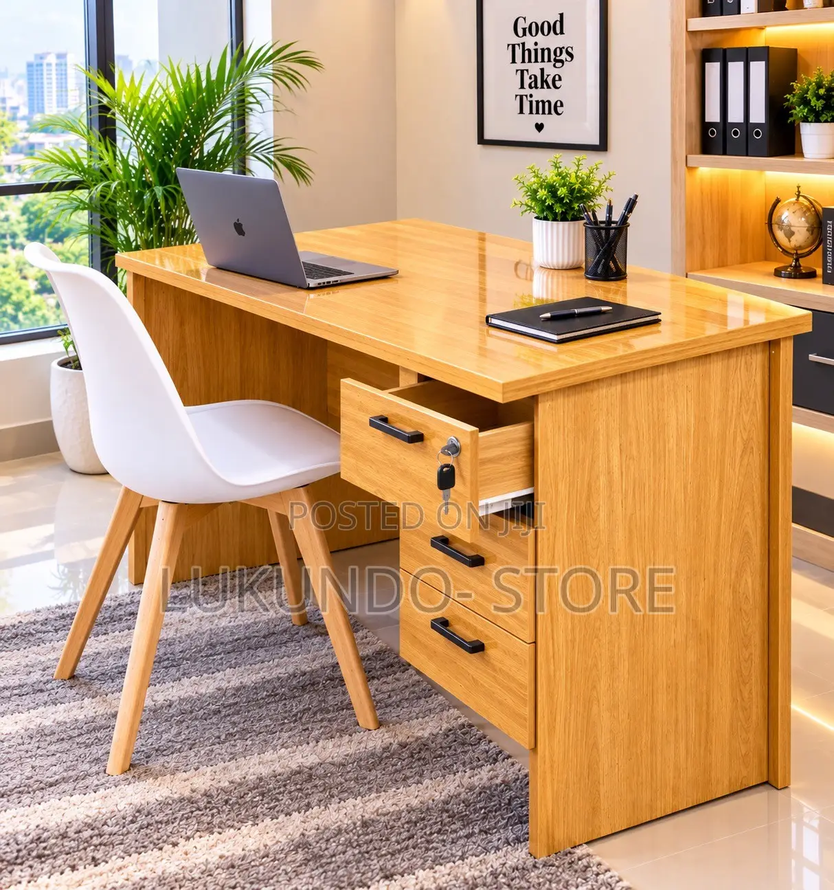 Bamboo Office Table With Chairs