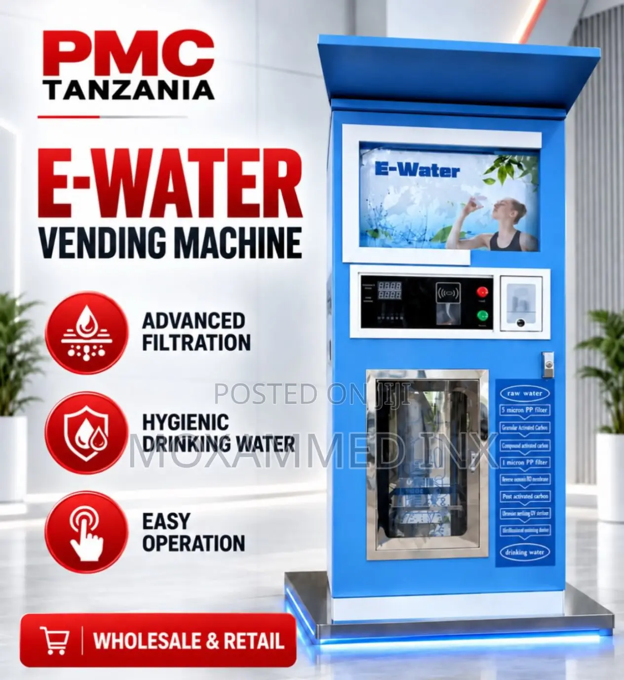 E-Water Vending MachineKey Features & Specifications• Filtration Syst