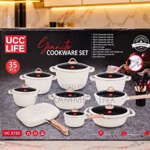 35-Piece UCC Life Granite Cookware Set