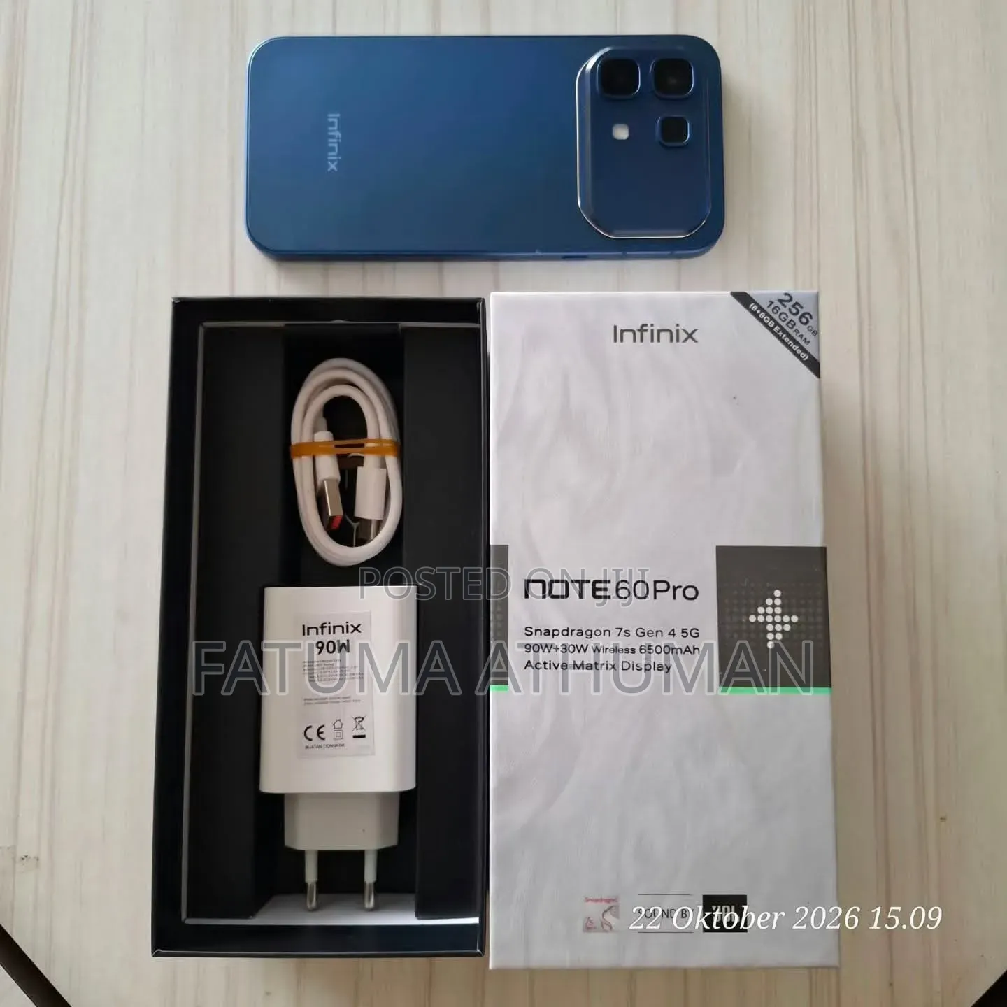 New Infinix Note 60 Pro 256 GB Blue