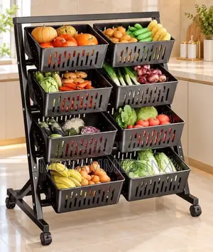 4-Layer Multifunctional Kitchen Vegetable and Fruit Storage Rack .