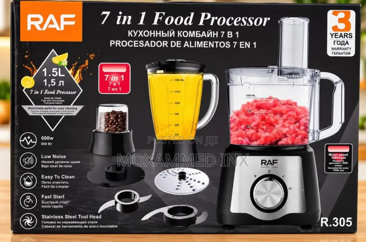 RAF 7 in 1 Food Processor (Model R.305), a Multi-Functional Kitchen