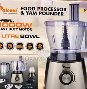 Aloma Food Processor & Yam Pounder (Model PL-620)with a 3-Litre Bowl
