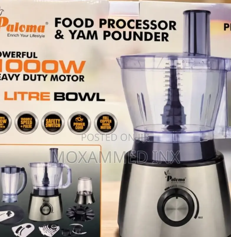 Aloma Food Processor & Yam Pounder (Model PL-620)with a 3-Litre Bowl