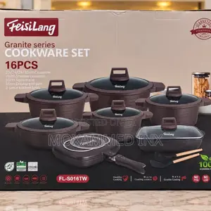 FeisiLang 16-Piece Granite Series Cookware Set (Model FL-S016TW)Set