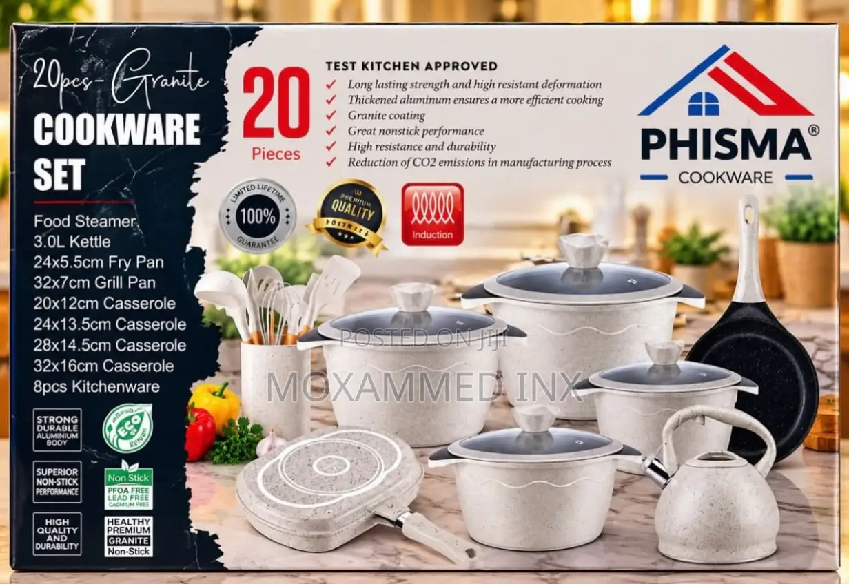 20-Piece Phisma Granite Cookware SetPieces: 20-Piece