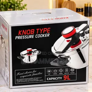 9-Litre Knob Type Stainless Steel Pressure Cooker.