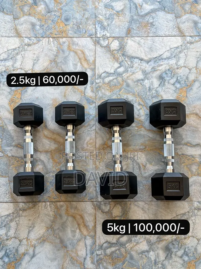 Hexagon Rubber Dumbbell