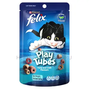 Felix Tuna and Crab Play Tubes X3 Packs