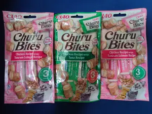 INABA CIAO Churu Bites Cat Treats Soft & Creamy 3 Packets of 3x10grams