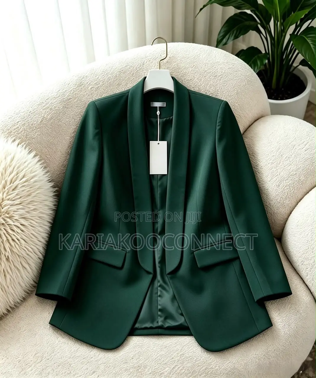 Women's Shawl-Collar Open-Front Blazer