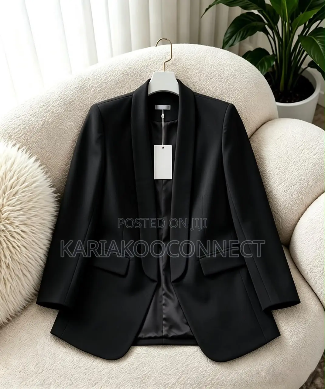 Women's Shawl-Collar Open-Front Blazer