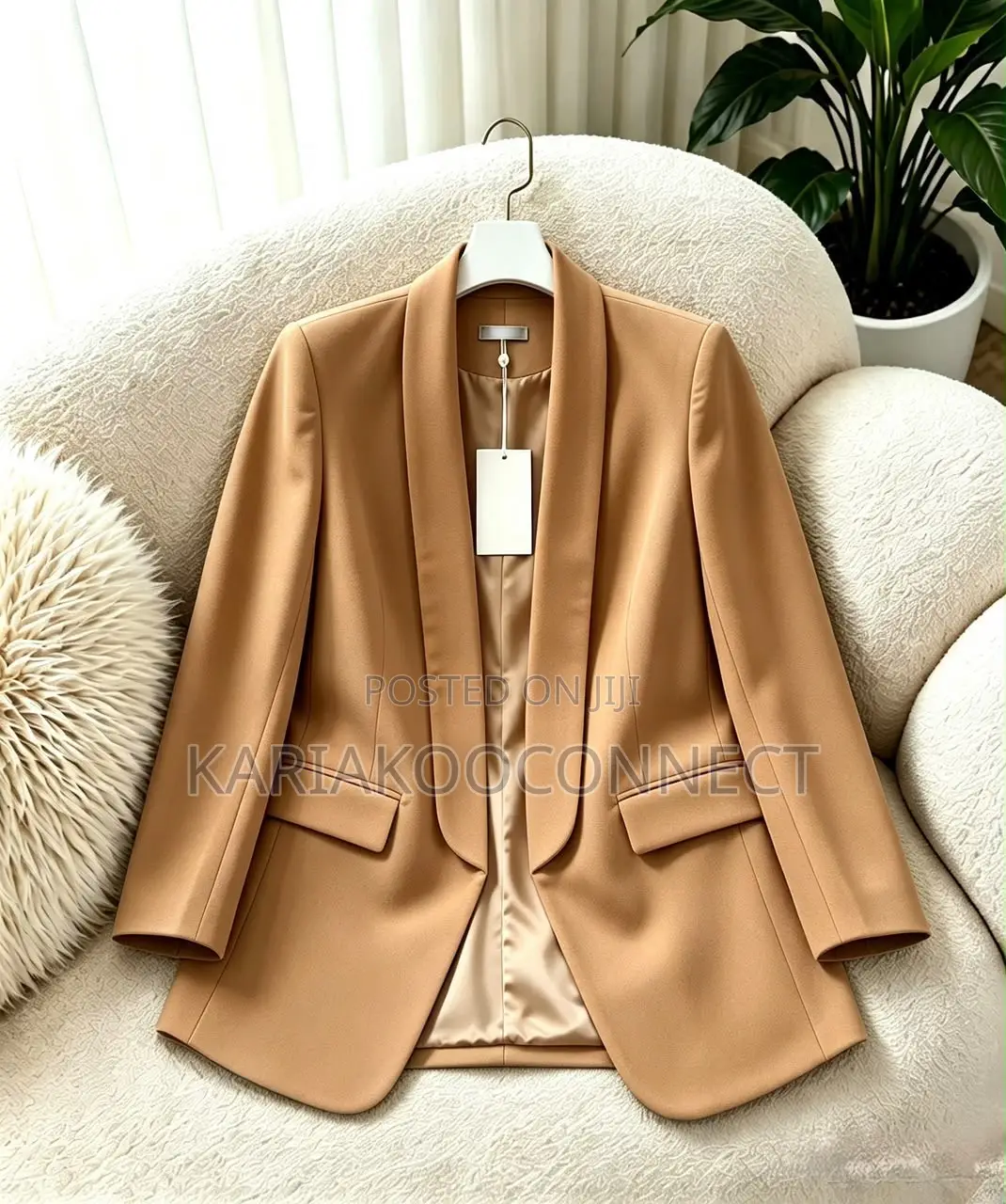 Women's Shawl-Collar Open-Front Blazer