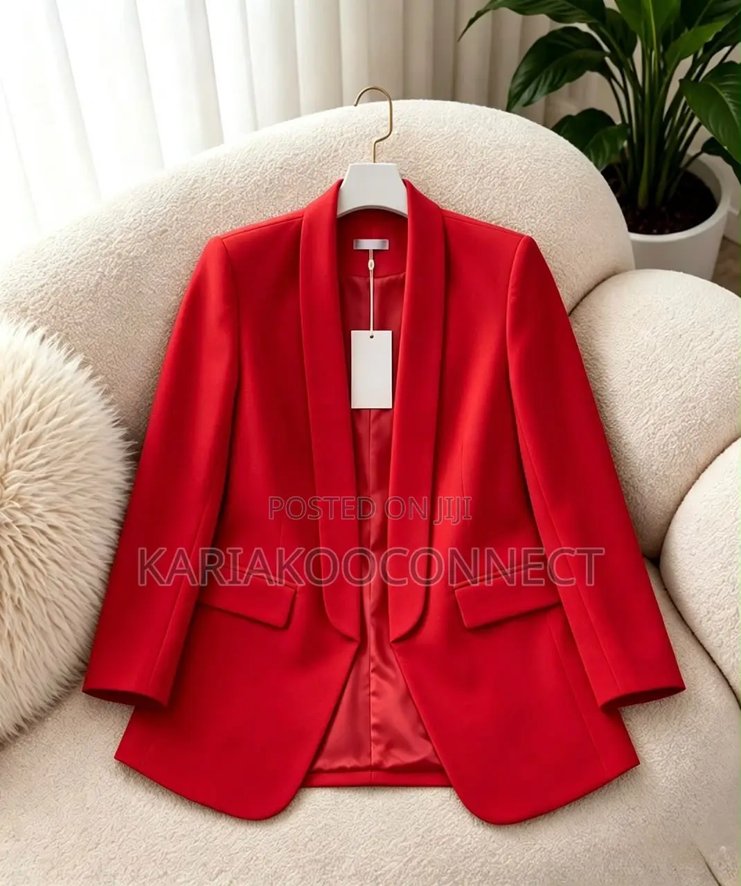 Women's Shawl-Collar Open-Front Blazer