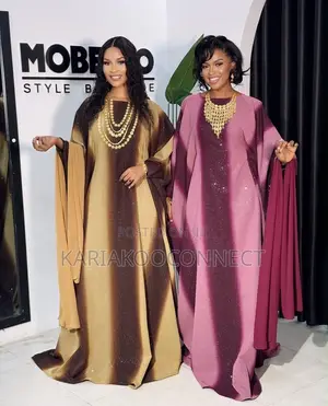 Women's Ombré Glitter Kaftan Maxi Dress