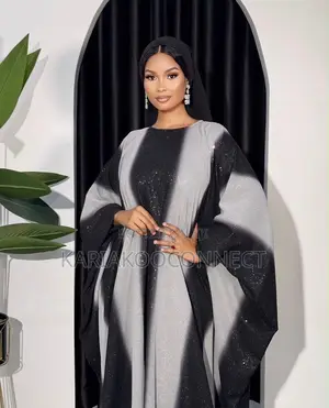 Women's Ombré Glitter Kaftan Maxi Dress
