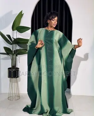 Women's Ombré Glitter Kaftan Maxi Dress