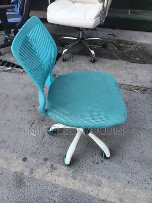 Armless Office Chair:- Ergonomic Swivel Desk Chair