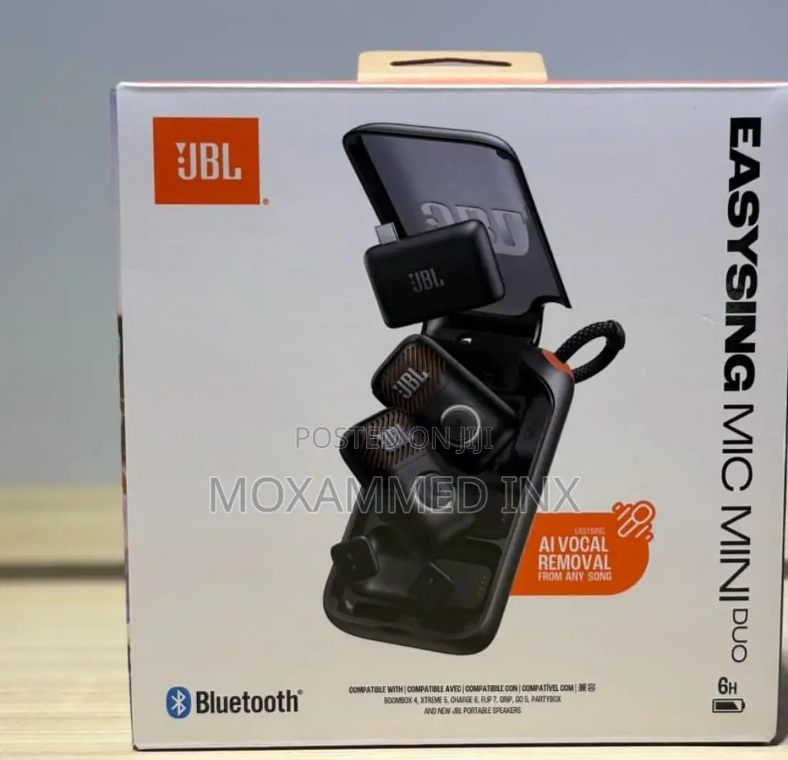 JBL EasySing Mic Mini Duo.Key Features• AI Vocal Removal: Real-Time
