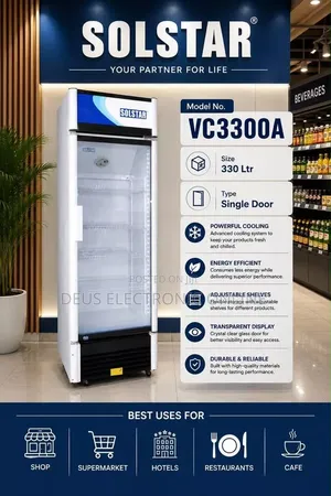 Solstar Showcase *VC3300A* 330 LTR , Single Door. *Black Friday Offe