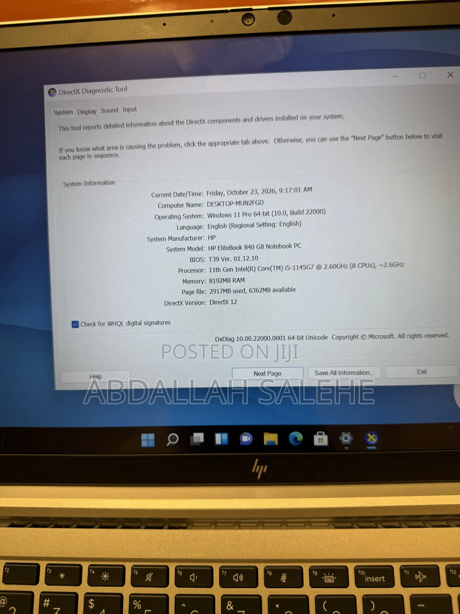 Laptop HP EliteBook 840 G8 8GB Intel Core i5 SSD 256GB