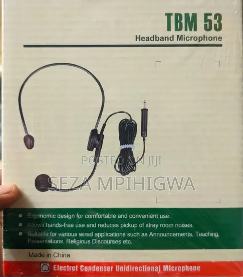 TBM 53 Headband Microphone (Mic Ya Kichwani / Headset Mic)