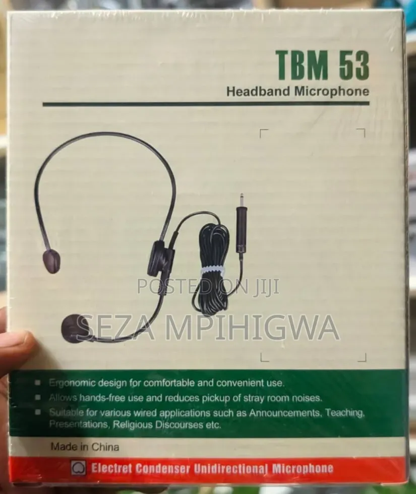 TBM 53 Headband Microphone (Mic Ya Kichwani / Headset Mic)