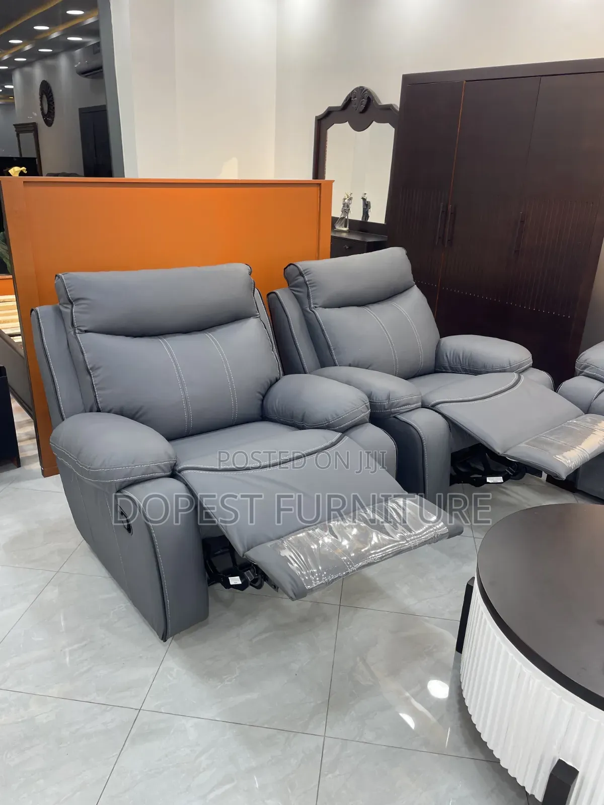 Recliner Sofa Grey Color