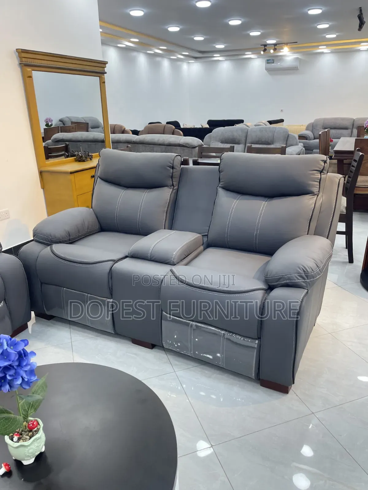 Recliner Sofa Grey Color