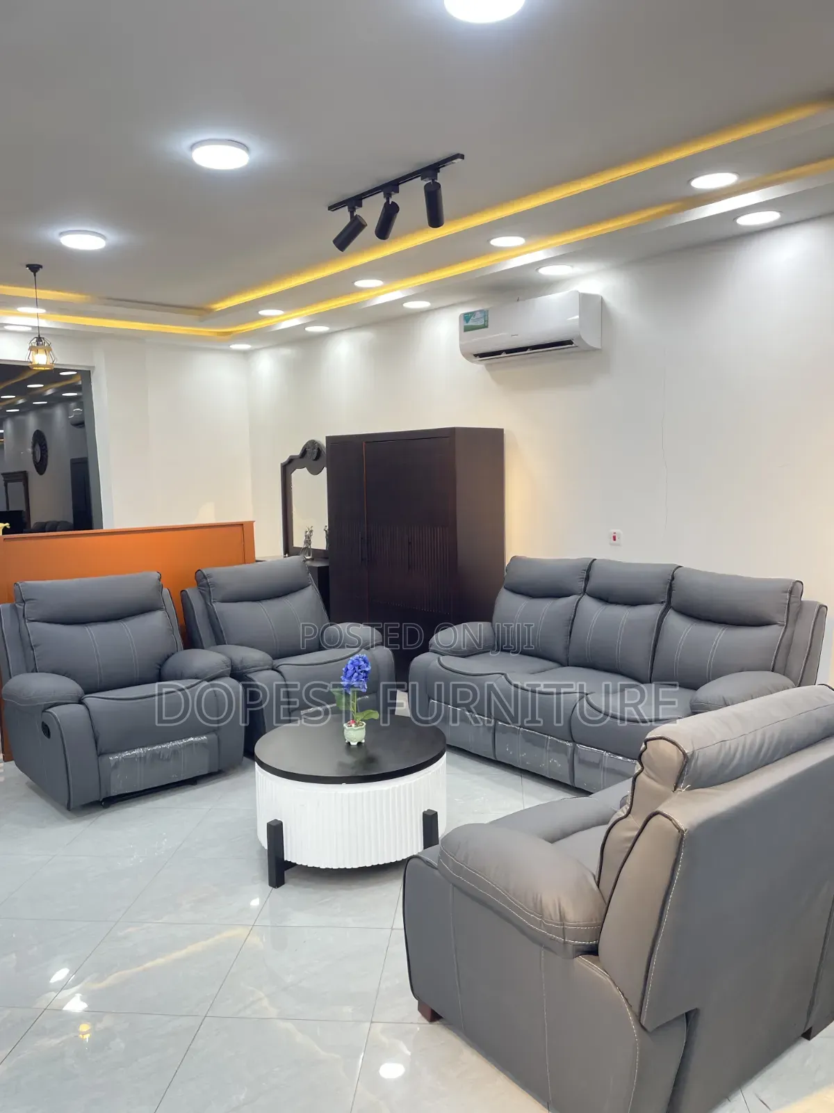 Recliner Sofa Grey Color