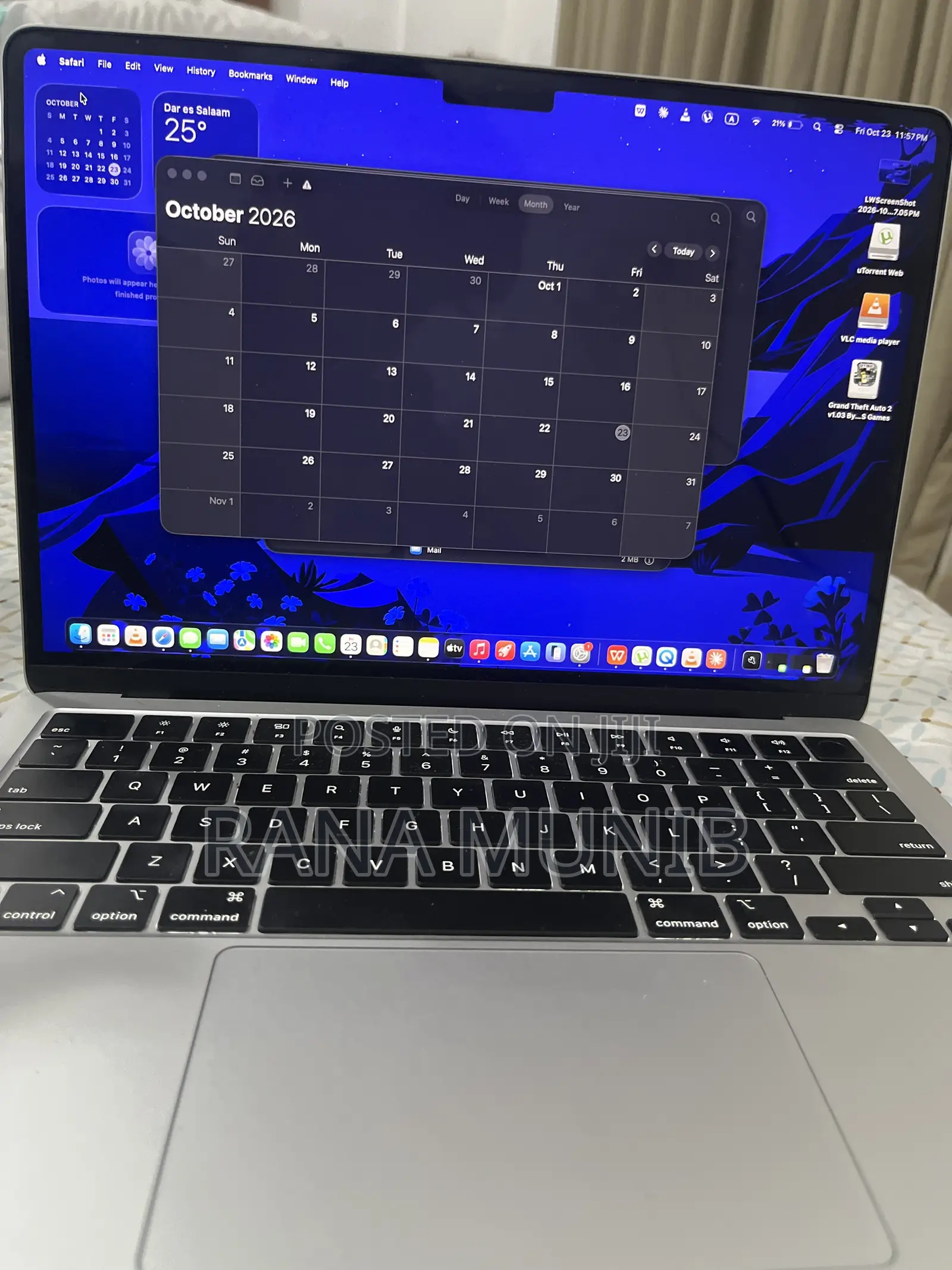 Laptop Apple MacBook Air 2022 M2 8GB Apple M2 SSHD (Hybrid) 256GB