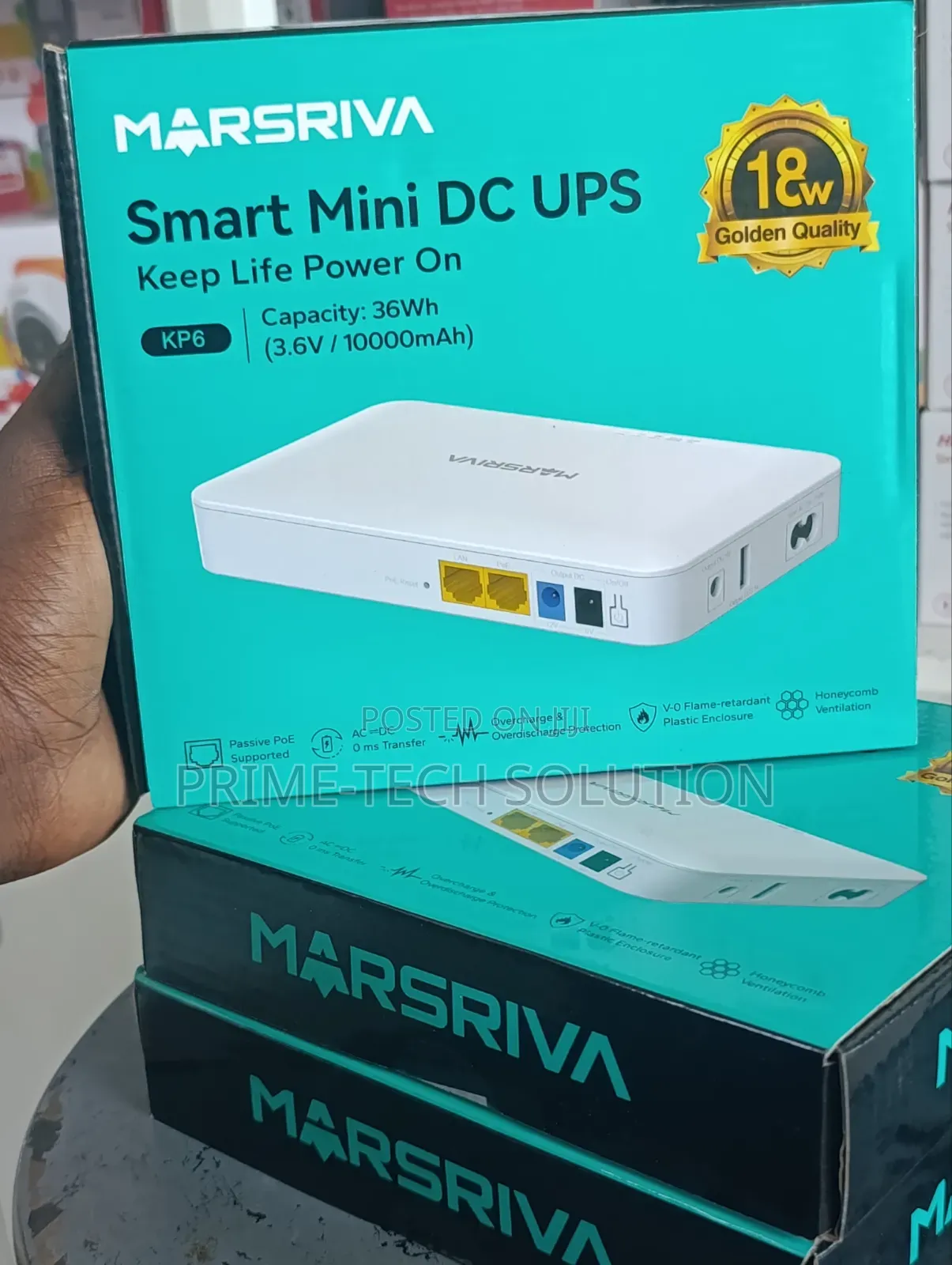 Marsriva KP6 Smart Mini DC UPS 18W — Router Na CCTV | Warranty 1Yr