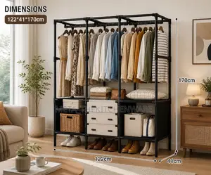 Multi-Function Clothes Wardrobe Organizer 3 Door