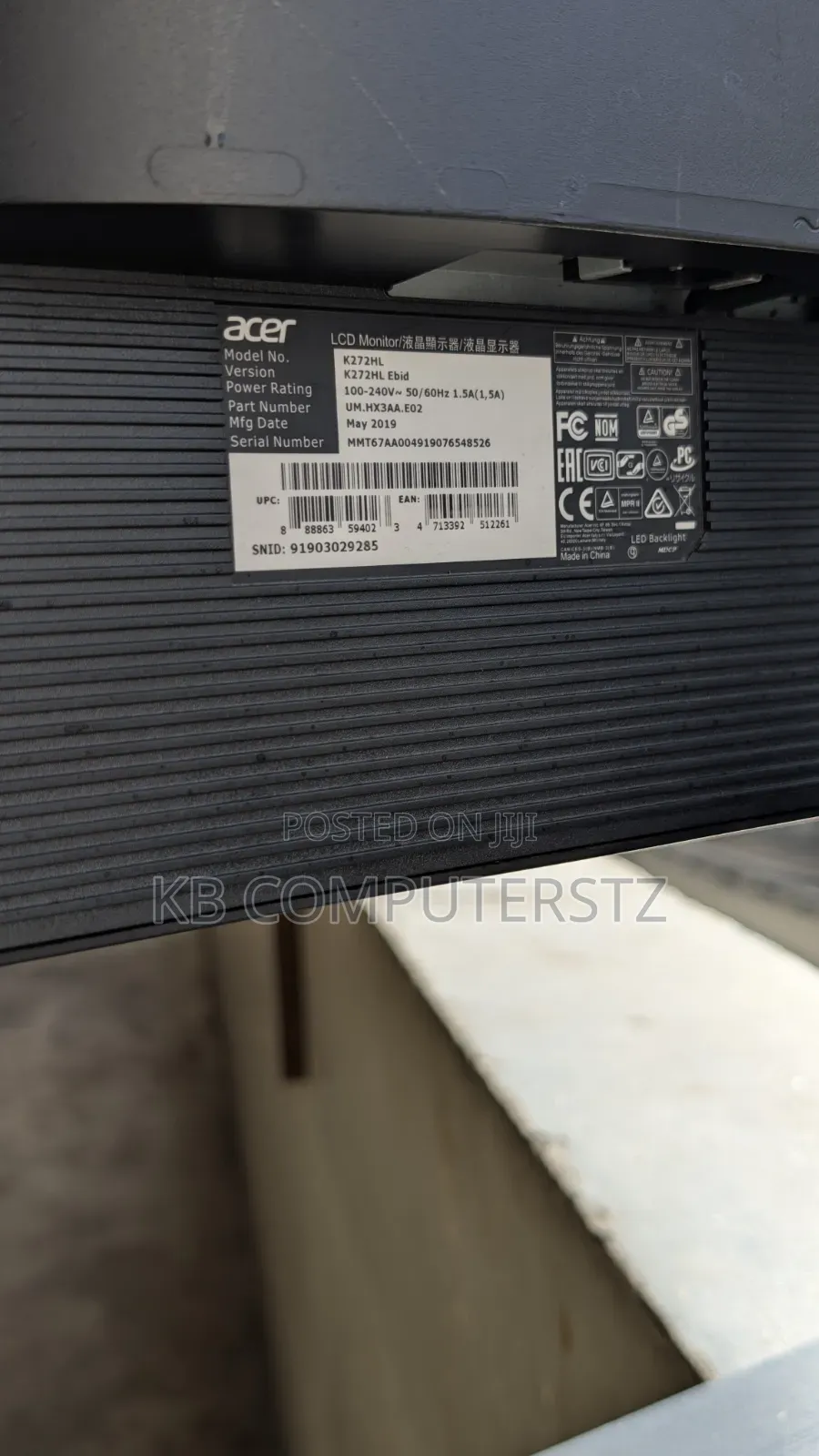Acer Monitor 27 Inches