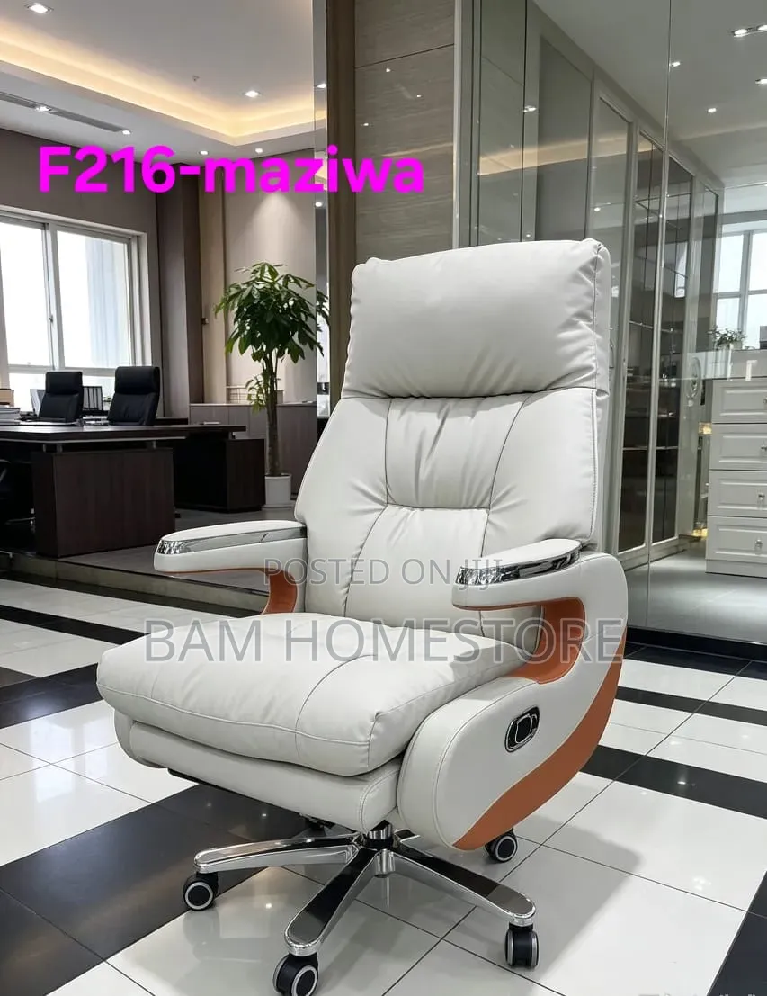 Luxury Executive Reclining Office Chair With Footrest (Model F216)