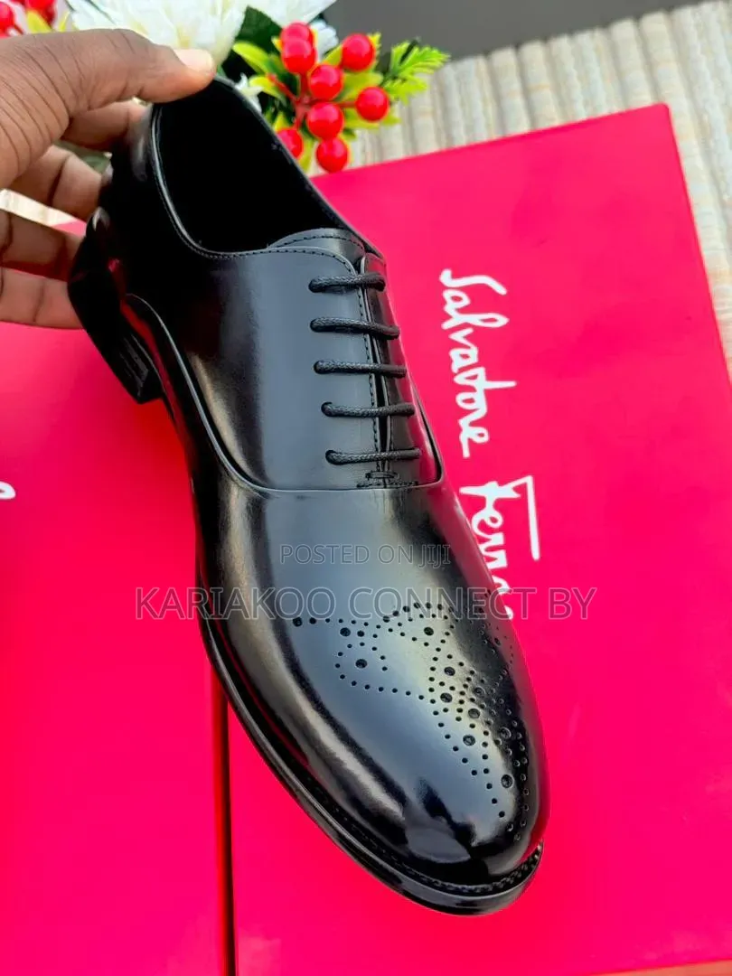 Salvatore Ferragamo Men’s Genuine Leather Oxford Shoes