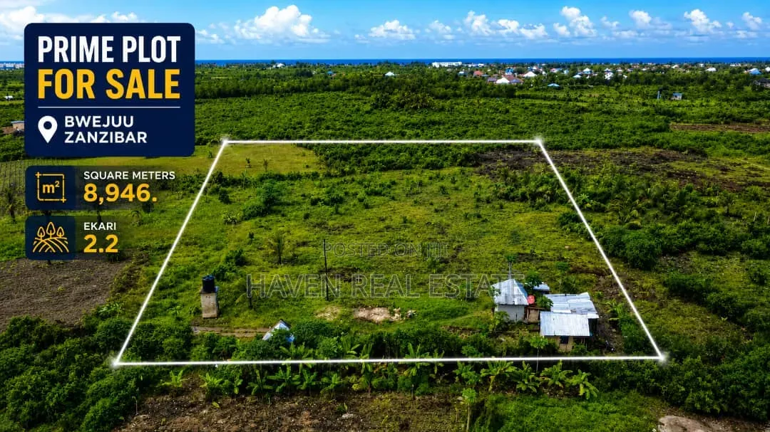 Prime Plot for Sale at Bwejuu Zanzibar