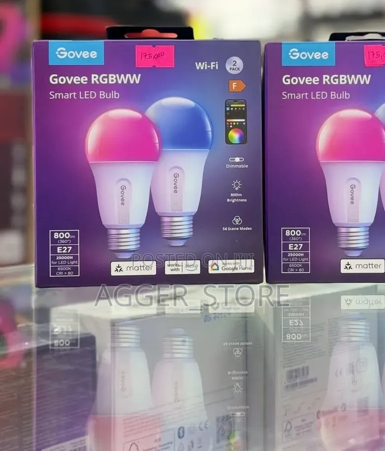 Govee RGBWW Smart LED Bulbs (E27 Base, 800 Lumens,WIFI)