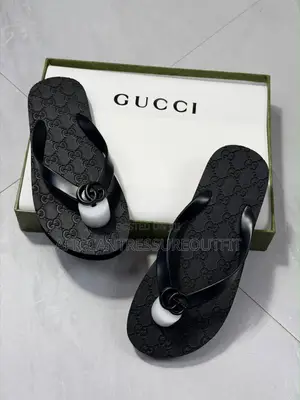 Gucci Thong Flip-Flop Sandals Double G Emblem on the Strap Collection